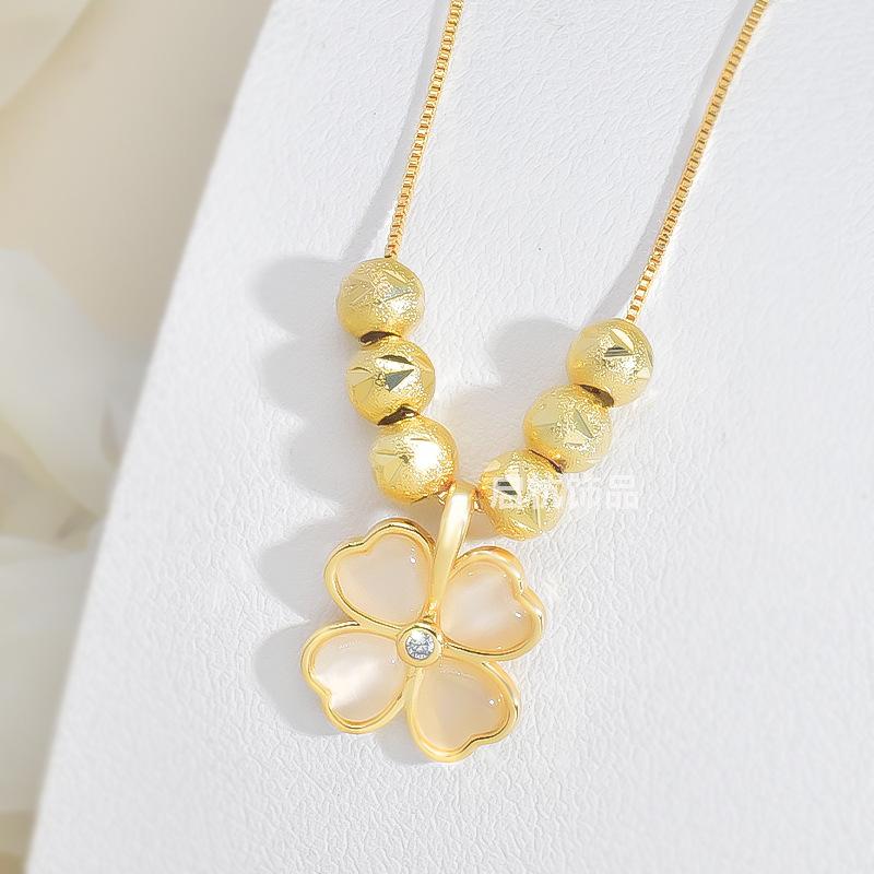 Design Lucky Bead Clover Necklace Women S Premium Simple Sweet Versatile Opal Pendant
Design Lucky Bead Clover Necklace Women S Premium Simple Sweet Versatile Opal Pendant