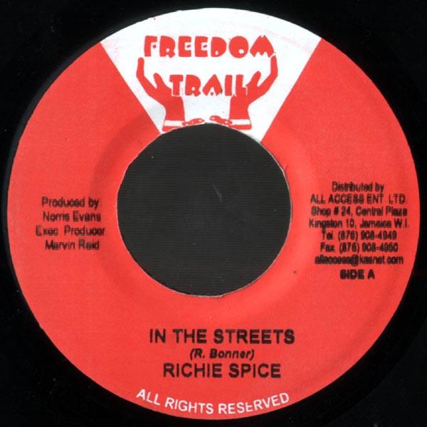 7inch Record RICHIE SPICE - In The Streets NONE Freedom Trail Jamaica Reggae, Ska & Dub Used
7inch Record RICHIE SPICE - In The Streets NONE Freedom Trail Jamaica Reggae, Ska & Dub Used