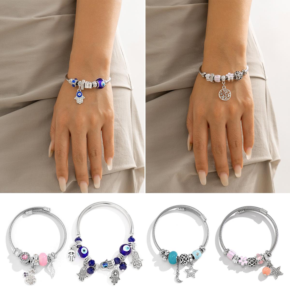 Jewelry, simple diamond-encrusted lucky bag big tree jewelry, retro multi-eye luminous stone open bracelet
Jewelry, simple diamond-encrusted lucky bag big tree jewelry, retro multi-eye luminous stone open bracelet