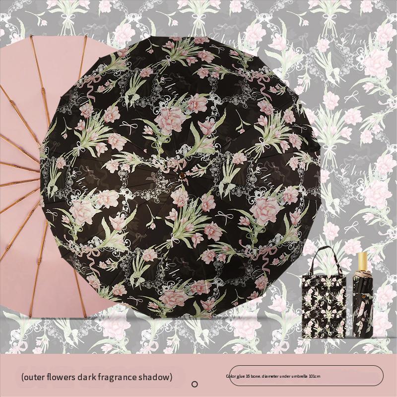 High-value 16-bone manual sun umbrella for women s sun protection ultraviolet rain dual-purpose umbrella color glue folding oil Aluminum&16K
High-value 16-bone manual sun umbrella for women s sun protection ultraviolet rain dual-purpose umbrella color glue folding oil Aluminum&16K