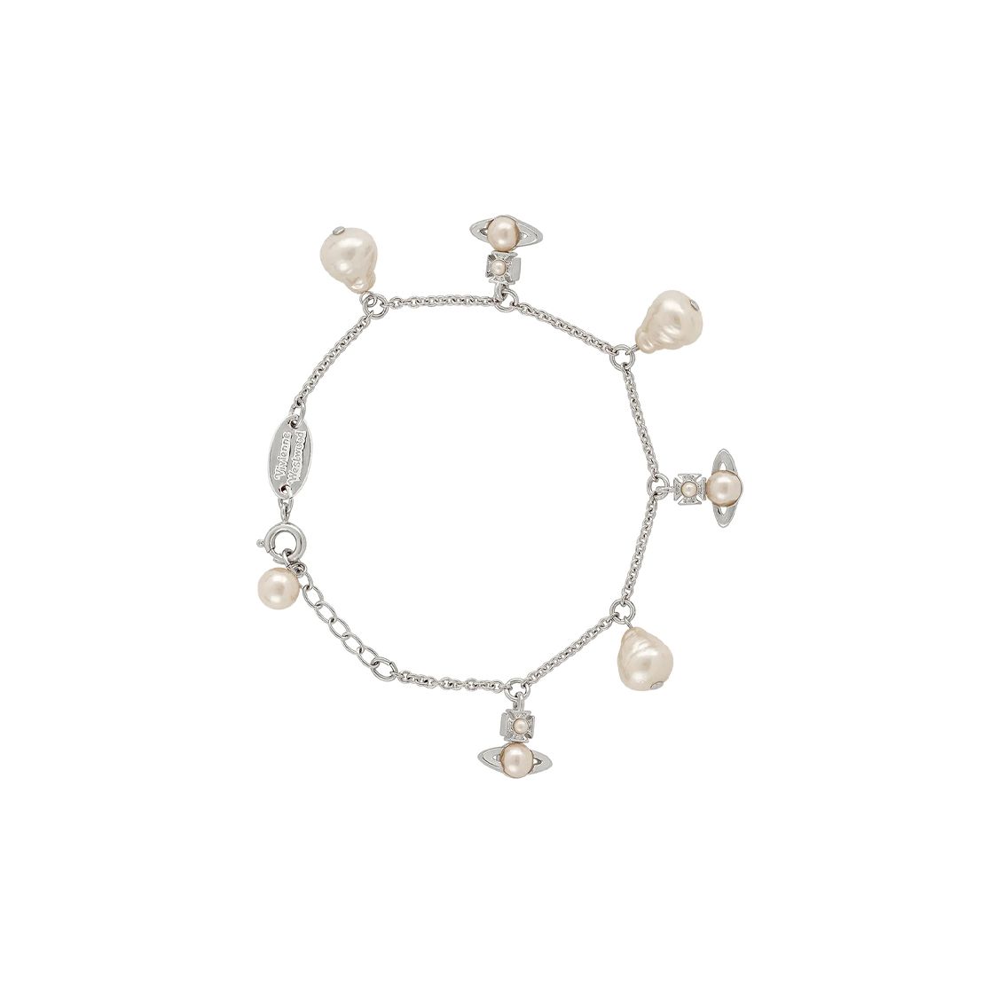 Vivienne Westwood Emiliana Saturn Pearl Pendant Brass Bracelet Women bracelets Silver 6102022U-02P103 Box
Vivienne Westwood Emiliana Saturn Pearl Pendant Brass Bracelet Women bracelets Silver 6102022U-02P103 Box