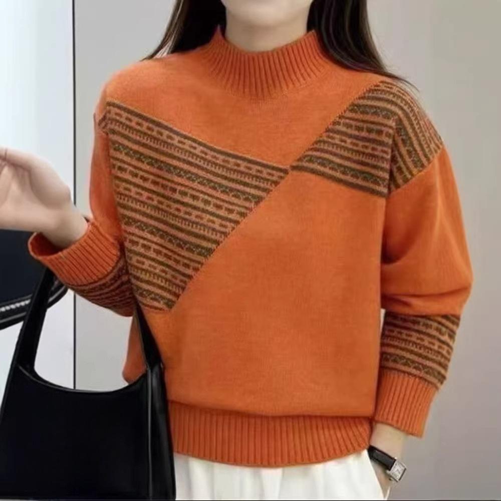 Half-collared Diamond-patterned Knitted Sweater, Soft and Warm, Creating A Cozy Winter Atmosphere. Loose-fitting Top, Thick Sweater for Women. L помаранчевий
Half-collared Diamond-patterned Knitted Sweater, Soft and Warm, Creating A Cozy Winter Atmosphere. Loose-fitting Top, Thick Sweater for Women. L помаранчевий