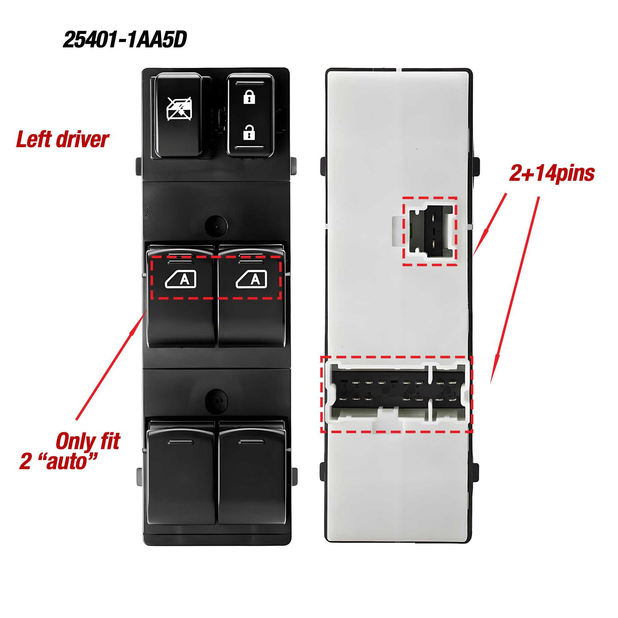 25401-1AA5D 254011AA5D For Nissan Murano 2009 2010 2011 2012 2013 2014,Electric Power Master Window Glass Lifter Control Switch 2 auto 25401-1AA5D
25401-1AA5D 254011AA5D For Nissan Murano 2009 2010 2011 2012 2013 2014,Electric Power Master Window Glass Lifter Control Switch 2 auto 25401-1AA5D