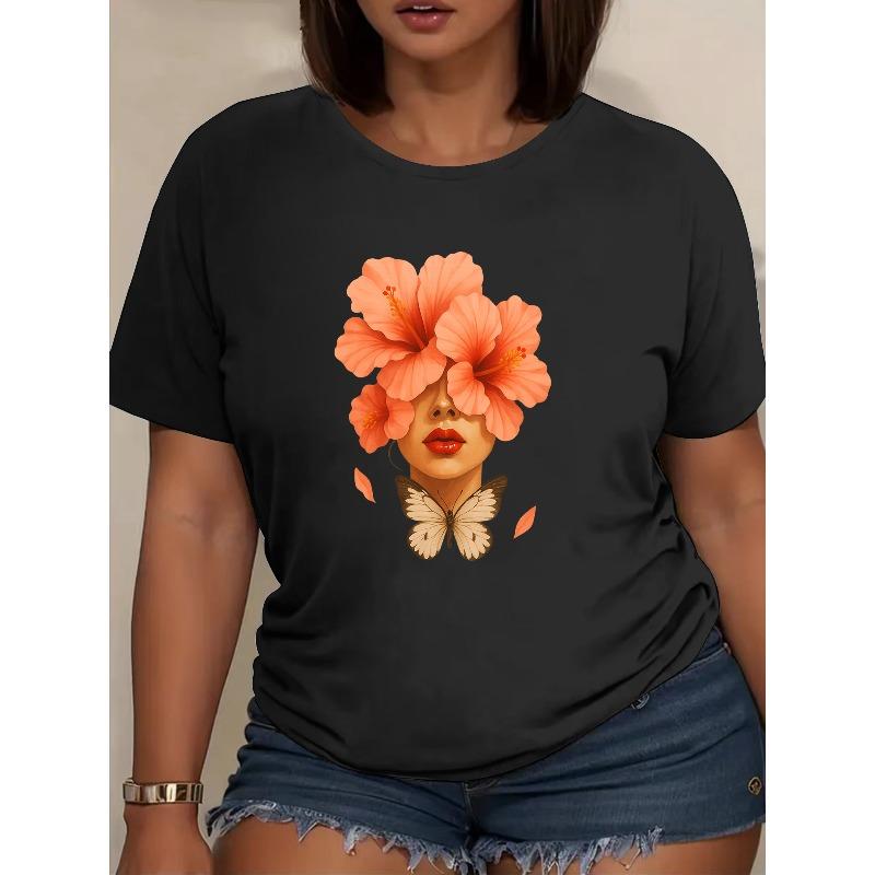 Womens 2026 New Flower-like Woman Print Tee Butterfly Floral Design Round Neck Short Sleeve Soft Breathable Stretch Polyester Machine Washable 4XL чорний
Womens 2026 New Flower-like Woman Print Tee Butterfly Floral Design Round Neck Short Sleeve Soft Breathable Stretch Polyester Machine Washable 4XL чорний