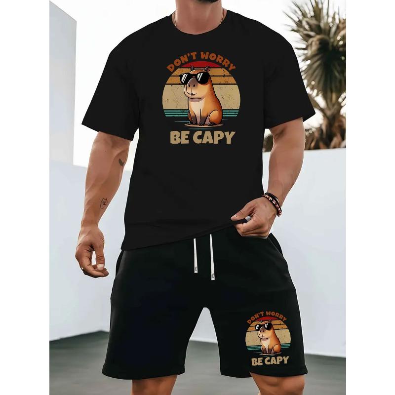 European Size Summer New Men S Casual Sports Casual Suit Round Neck T-Shirt Short Sleeve , Knitted Fabric, Fashionable All-Rounder 4XL чорний
European Size Summer New Men S Casual Sports Casual Suit Round Neck T-Shirt Short Sleeve , Knitted Fabric, Fashionable All-Rounder 4XL чорний