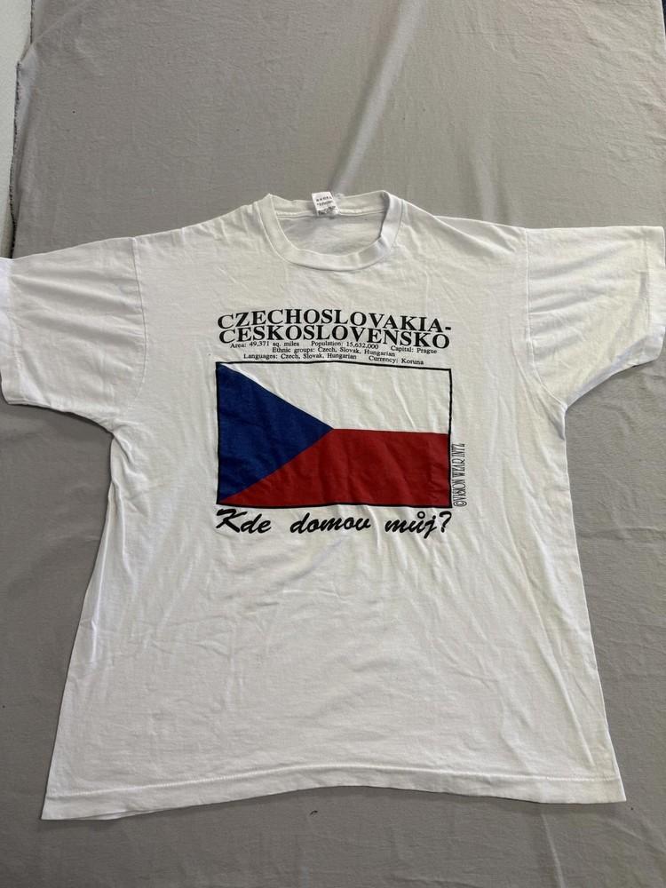 Vomtage Czechoslovakia Flag T-shirt Ceskoslovensko XL Unisex T-Shirt XXXXL
Vomtage Czechoslovakia Flag T-shirt Ceskoslovensko XL Unisex T-Shirt XXXXL