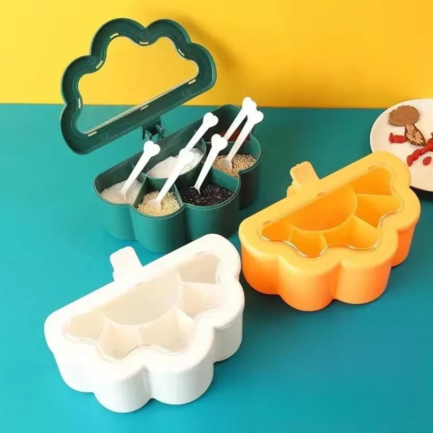 Simple Design Solid Seasoning Box Suitable Cook Food Moisture-proof Seasoning Salt Jar Integrated Multi Grid Kitchen Flavour Box білий
Simple Design Solid Seasoning Box Suitable Cook Food Moisture-proof Seasoning Salt Jar Integrated Multi Grid Kitchen Flavour Box білий
