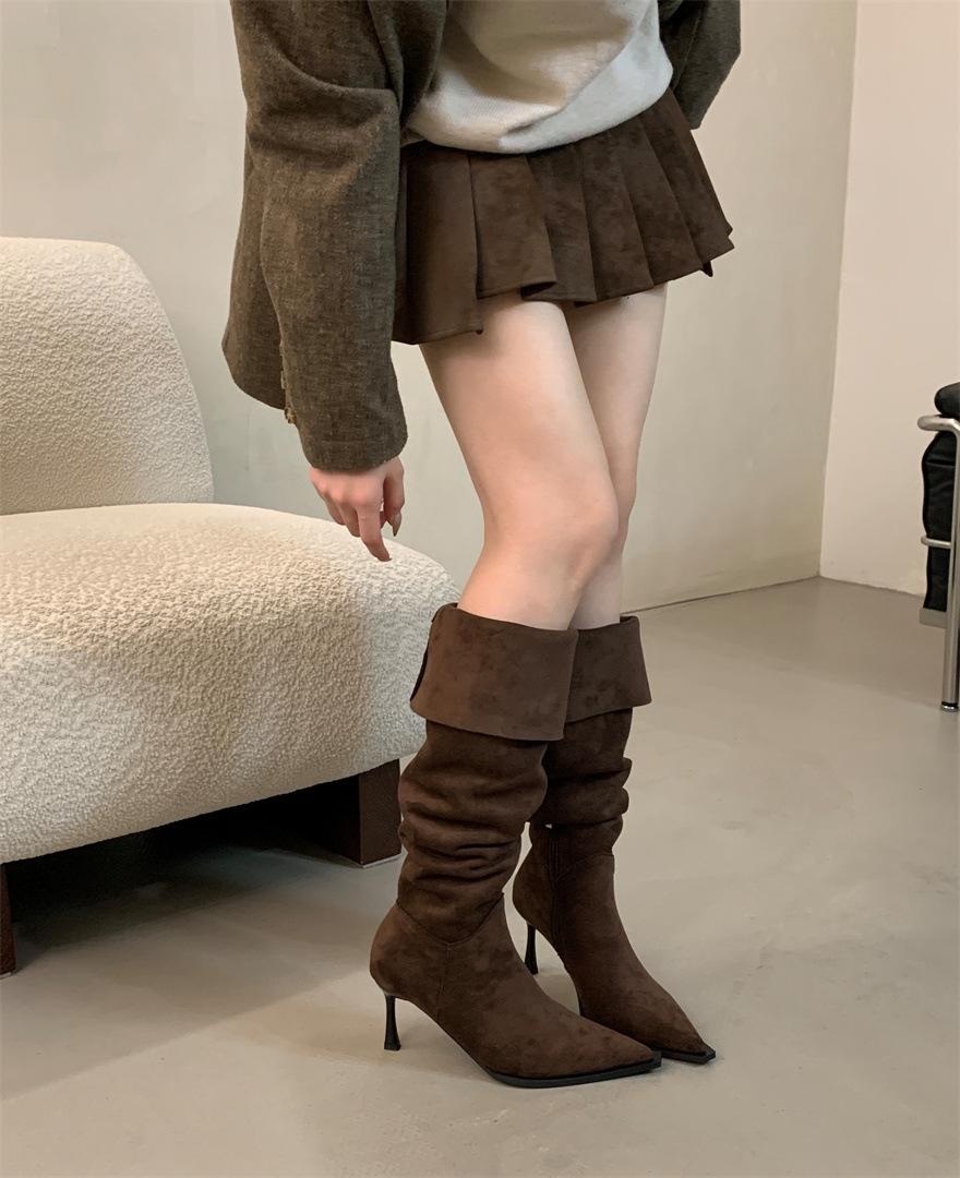 Big tube high heel frosted pointed pile boots women s thin heel long tube over knee fat mm thick legs high tube 39 коричневый
Big tube high heel frosted pointed pile boots women s thin heel long tube over knee fat mm thick legs high tube 39 коричневый