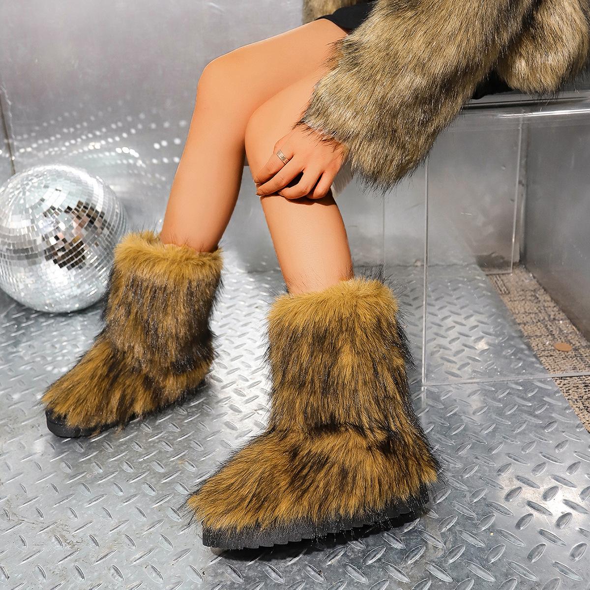 Flat Heel High Top Warm Winter Medium Tube Hair Boots Round Head Imitation Animal Hair Snow Boots Women 36 золотий
Flat Heel High Top Warm Winter Medium Tube Hair Boots Round Head Imitation Animal Hair Snow Boots Women 36 золотий