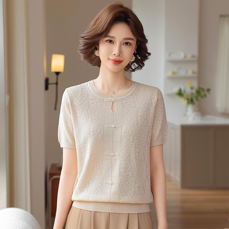 Mom s 2026 New Style Chinese Short Sleeve T-shirt for Middle-aged and Elderly Women - Summer Mother s Day Top L (Recommended for up to 105 jin) бежевий
Mom s 2026 New Style Chinese Short Sleeve T-shirt for Middle-aged and Elderly Women - Summer Mother s Day Top L (Recommended for up to 105 jin) бежевий