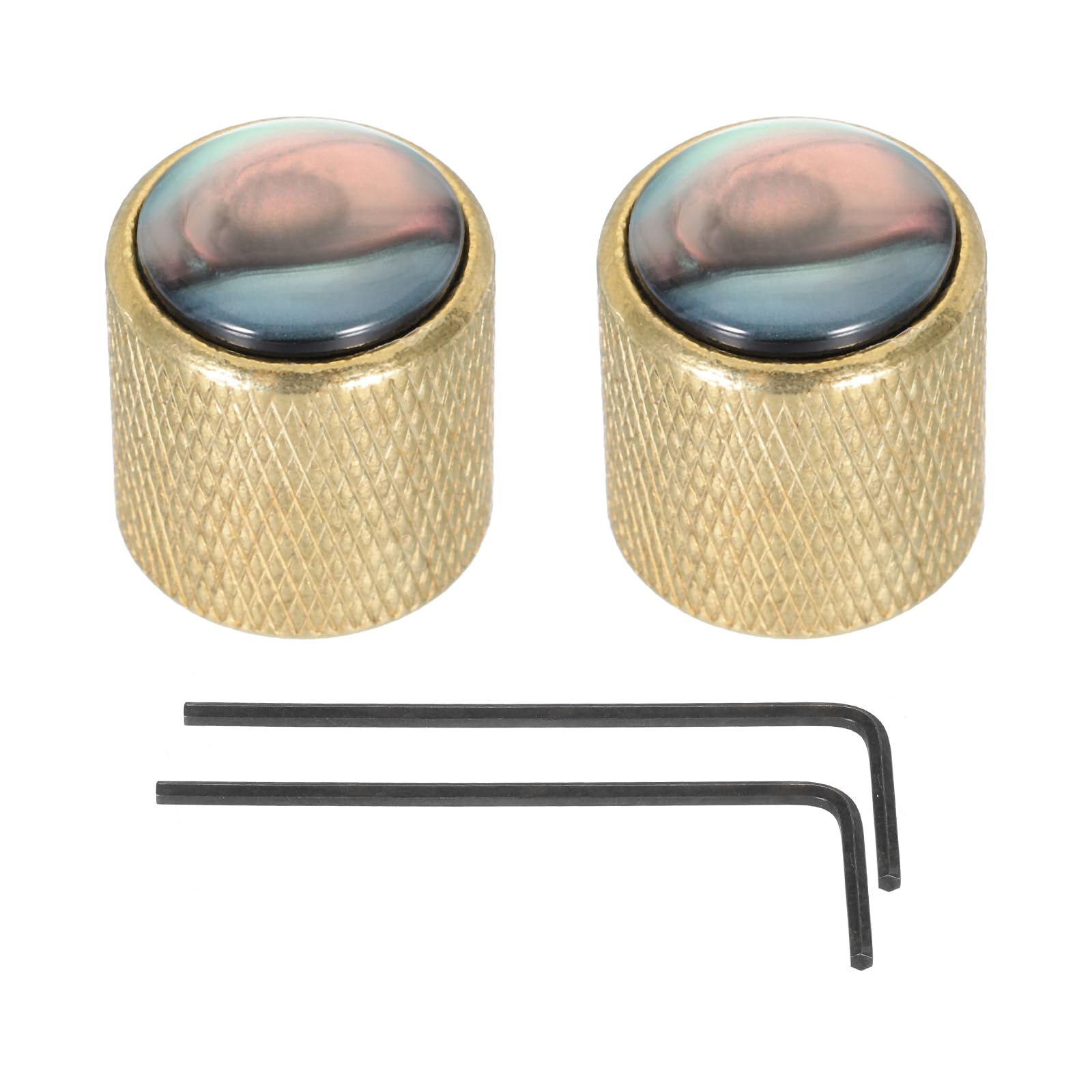 uxcell Dome Black Shell Gold Metal for Electric Guitars and Includes Internal Hex Set of 2 Guitar/Bass Knobs, Top, 6mm, Volume/Tone Control, Basses,
uxcell Dome Black Shell Gold Metal for Electric Guitars and Includes Internal Hex Set of 2 Guitar/Bass Knobs, Top, 6mm, Volume/Tone Control, Basses,