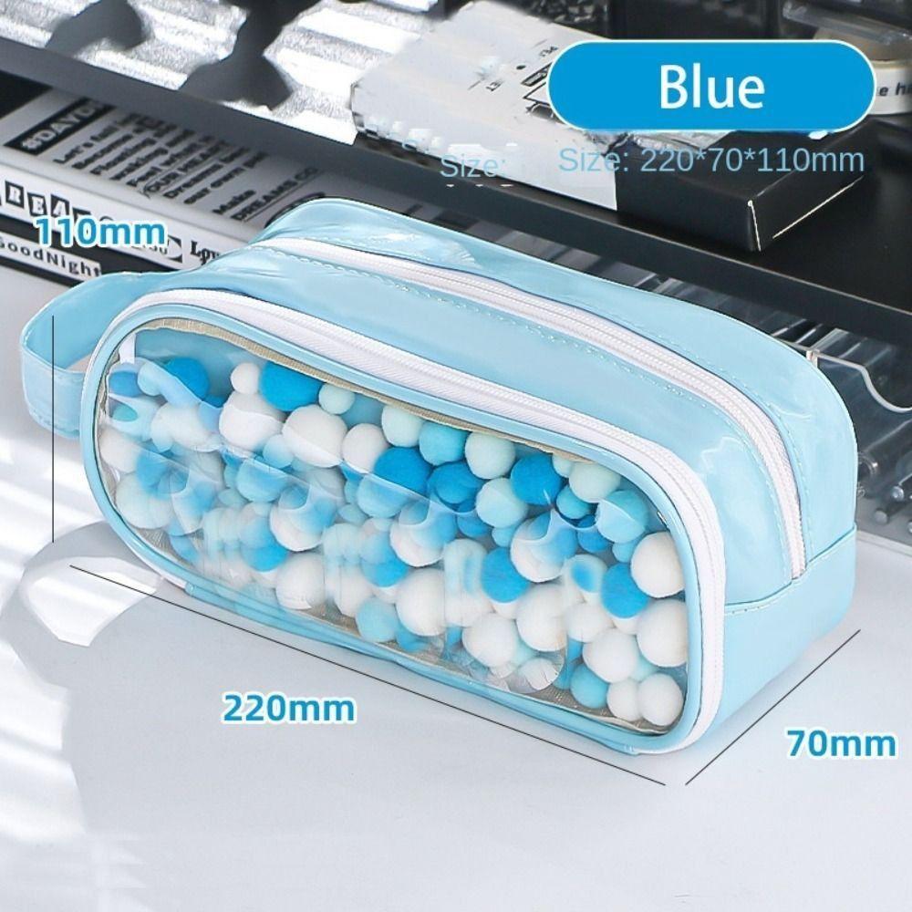 Transparent Pencil Case Large Capacity Pen Case New Pencil Box Students синій
Transparent Pencil Case Large Capacity Pen Case New Pencil Box Students синій