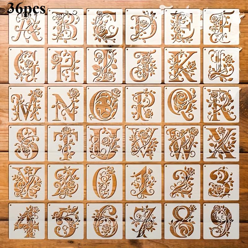 36pcs Floral Alphabet Stencils Reusable Rose Letter Painting Templates Hollow Graffiti Template Spray Mold for Wall Decals
36pcs Floral Alphabet Stencils Reusable Rose Letter Painting Templates Hollow Graffiti Template Spray Mold for Wall Decals