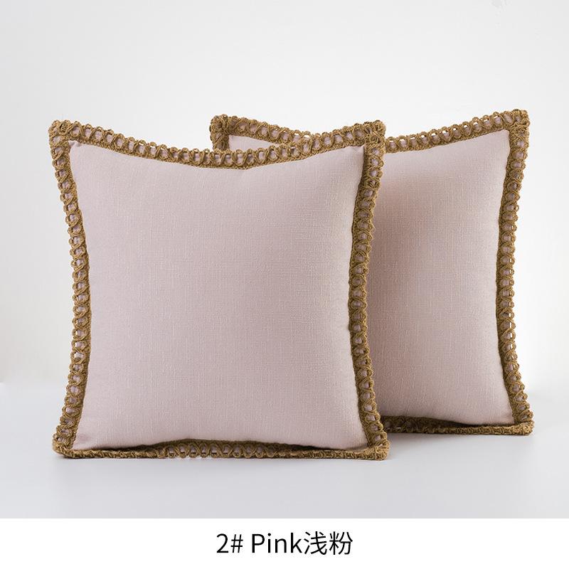 Solid Color Cotton Linen Pillow Cover with Jute Rope Trim Boho Decorative 45x45cm Cushion Pillow Case for Sofa Bed Living Room 30x50cm рожевий
Solid Color Cotton Linen Pillow Cover with Jute Rope Trim Boho Decorative 45x45cm Cushion Pillow Case for Sofa Bed Living Room 30x50cm рожевий