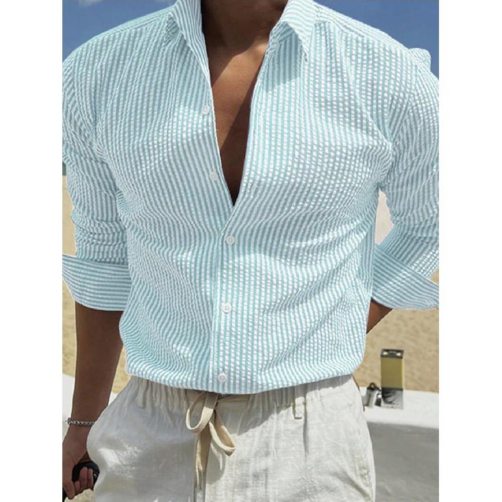 2026 New Fashion Striped Cardigan Men s Casual Turn-down Collar Long Sleeve Shirt Top 2XL світло-зелений колір
2026 New Fashion Striped Cardigan Men s Casual Turn-down Collar Long Sleeve Shirt Top 2XL світло-зелений колір