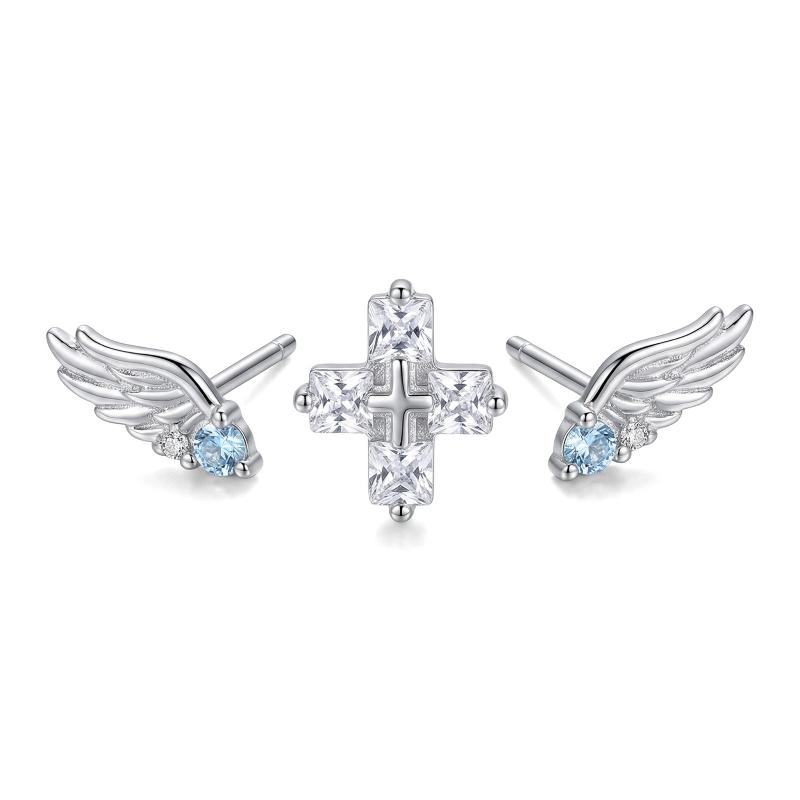 3Pcs Fashion Wing Stud Earrings Creative Angel Wings Shiny Crystal Personality Ear Bone Nail Jewelry Accessories Gifts
3Pcs Fashion Wing Stud Earrings Creative Angel Wings Shiny Crystal Personality Ear Bone Nail Jewelry Accessories Gifts