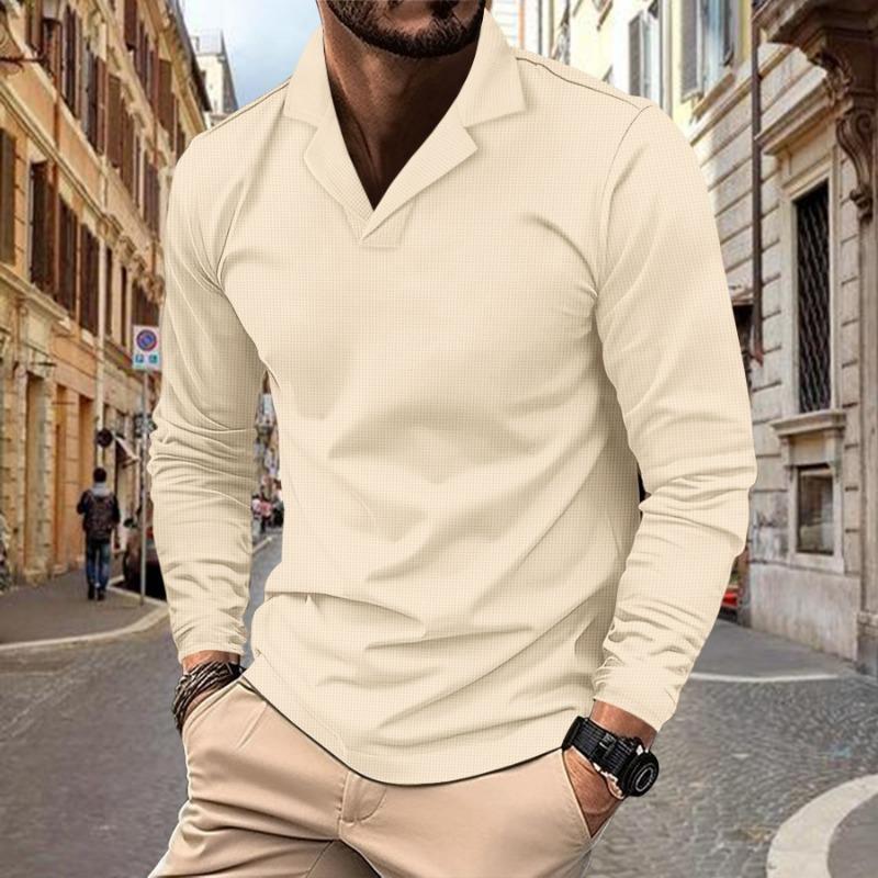 Autumn and winter European and American cross-border men s new waffle suit collar solid color casual long-sleeved POLO shirt S хакі
Autumn and winter European and American cross-border men s new waffle suit collar solid color casual long-sleeved POLO shirt S хакі