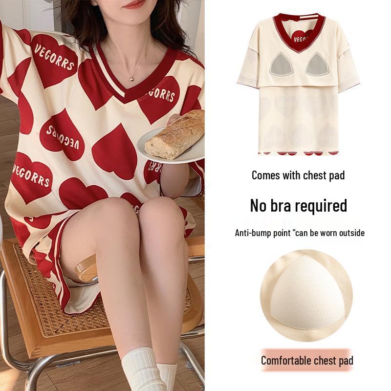 Women s Summer Padded Pajamas - Imitation Cotton, Short Sleeve & Shorts, Loose Fit, Plus Size, Outdoor-Ready. XX-Large (recommended 140-160 jin)
Women s Summer Padded Pajamas - Imitation Cotton, Short Sleeve & Shorts, Loose Fit, Plus Size, Outdoor-Ready. XX-Large (recommended 140-160 jin)