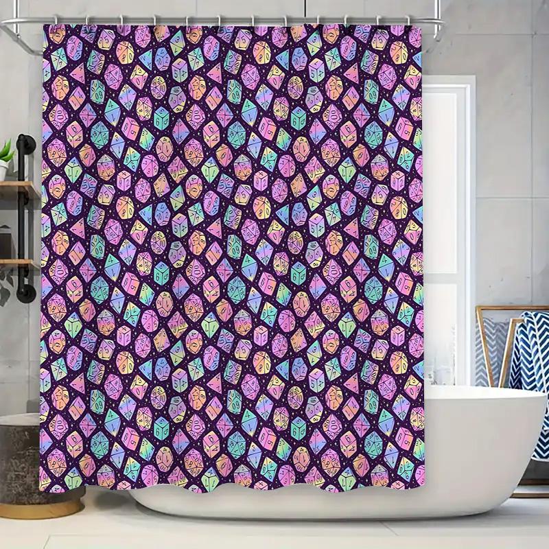 Dice Shower Curtain Dungeon Fantasy Gaming Decor Bathroom Set Dark Purple Backdrop Rpg Lover Gift Home W60H190(CM)-1 Pcs
Dice Shower Curtain Dungeon Fantasy Gaming Decor Bathroom Set Dark Purple Backdrop Rpg Lover Gift Home W60H190(CM)-1 Pcs