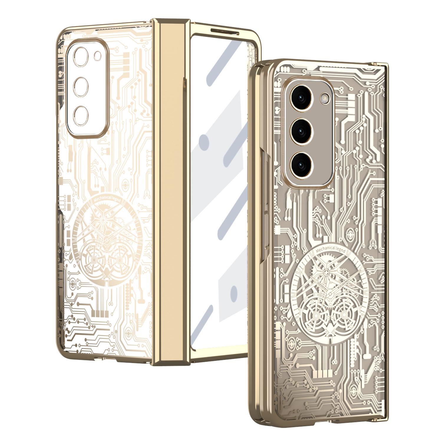 For Samsung Galaxy Z Fold2 5G Mechanical Legend Series Hinge Protection Phone Case Hard PC Electroplating Cover with Tempered Glass Film Gold
For Samsung Galaxy Z Fold2 5G Mechanical Legend Series Hinge Protection Phone Case Hard PC Electroplating Cover with Tempered Glass Film Gold