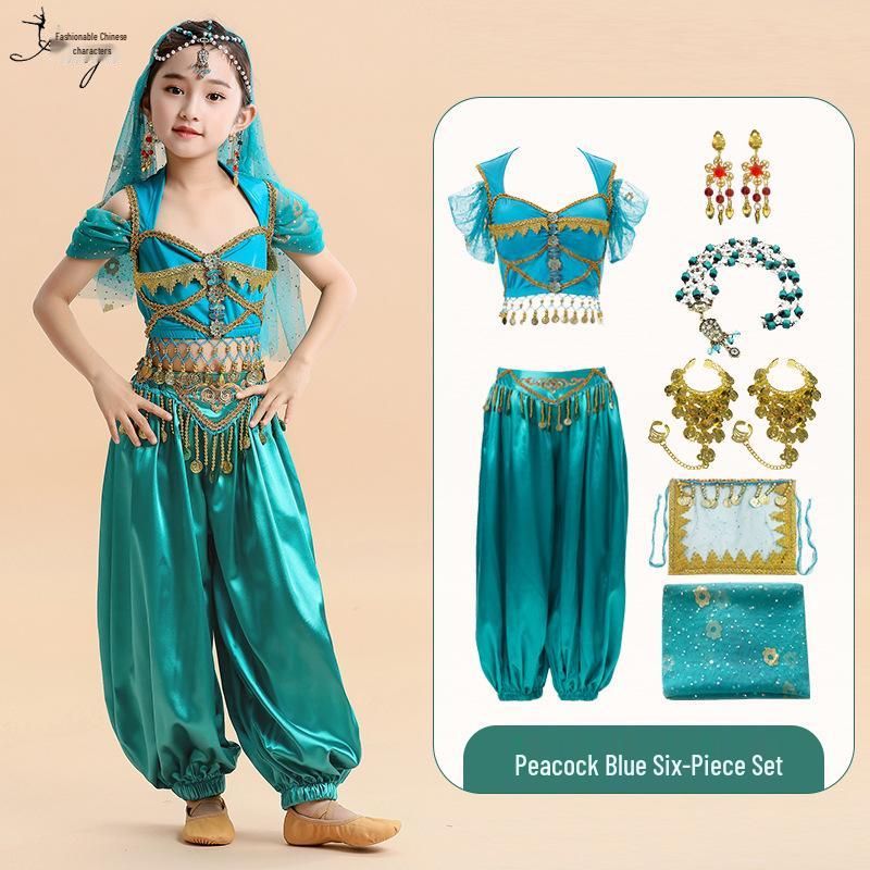 Дитячий костюм для танцю в стилі Боллівуд «Принцеса Жасмін» Huayu – Набір для танцю живота з широкими штанами Medium
Дитячий костюм для танцю в стилі Боллівуд «Принцеса Жасмін» Huayu – Набір для танцю живота з широкими штанами Medium