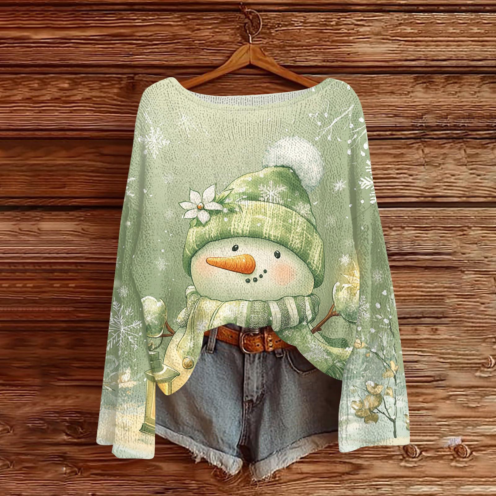 Женский модный свитер с рождественским принтом, легкий, повседневный трикотажный пуловер с длинным рукавом XL
Женский модный свитер с рождественским принтом, легкий, повседневный трикотажный пуловер с длинным рукавом XL