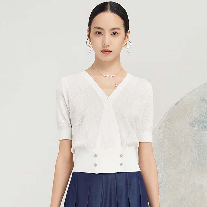 JESSIE Women s Elegant Overlap V-Neck Short-Sleeve Knit Top L
JESSIE Women s Elegant Overlap V-Neck Short-Sleeve Knit Top L