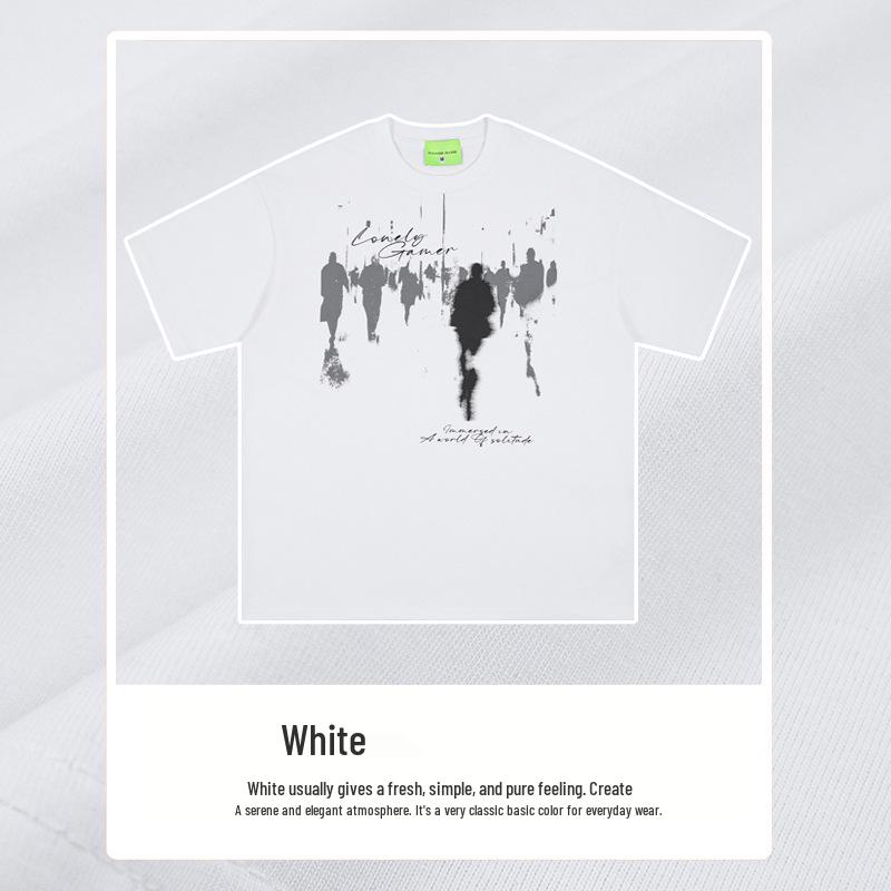 American Street Hiphop Silhouette Print Casual Loose Short Sleeve T-Shirt Medium белый
American Street Hiphop Silhouette Print Casual Loose Short Sleeve T-Shirt Medium белый