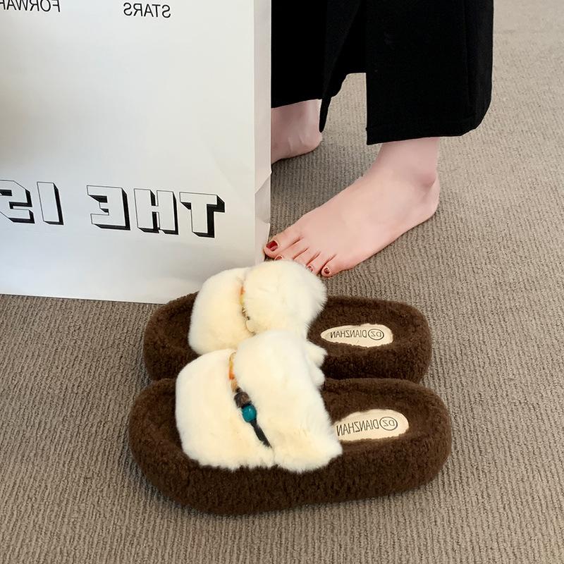 Thick-soled fluffy slippers women s outer wear 2025 new autumn small versatile cotton slippers foreign style heightening shoes 40 бежевий
Thick-soled fluffy slippers women s outer wear 2025 new autumn small versatile cotton slippers foreign style heightening shoes 40 бежевий