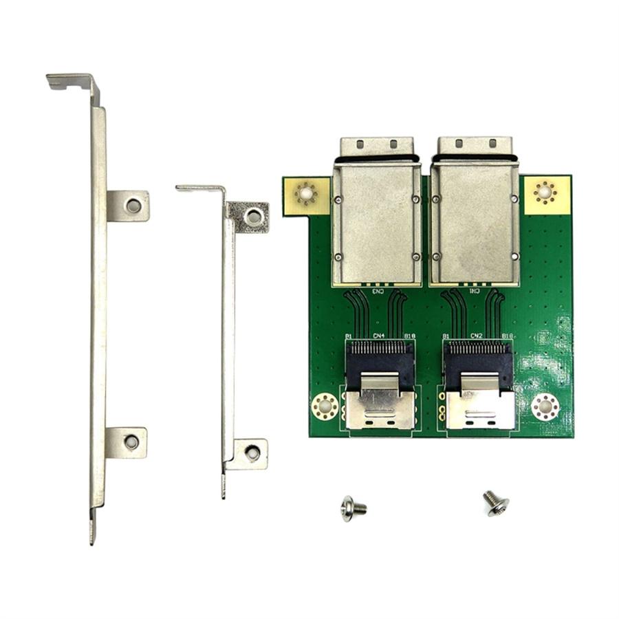 Dual Mini SAS26p SAS-SFF-8087 to SFF-8088 Adapter Board in PCI Bracket SAS36P-26P PCI Server Array Card SFF8087-8088
Dual Mini SAS26p SAS-SFF-8087 to SFF-8088 Adapter Board in PCI Bracket SAS36P-26P PCI Server Array Card SFF8087-8088