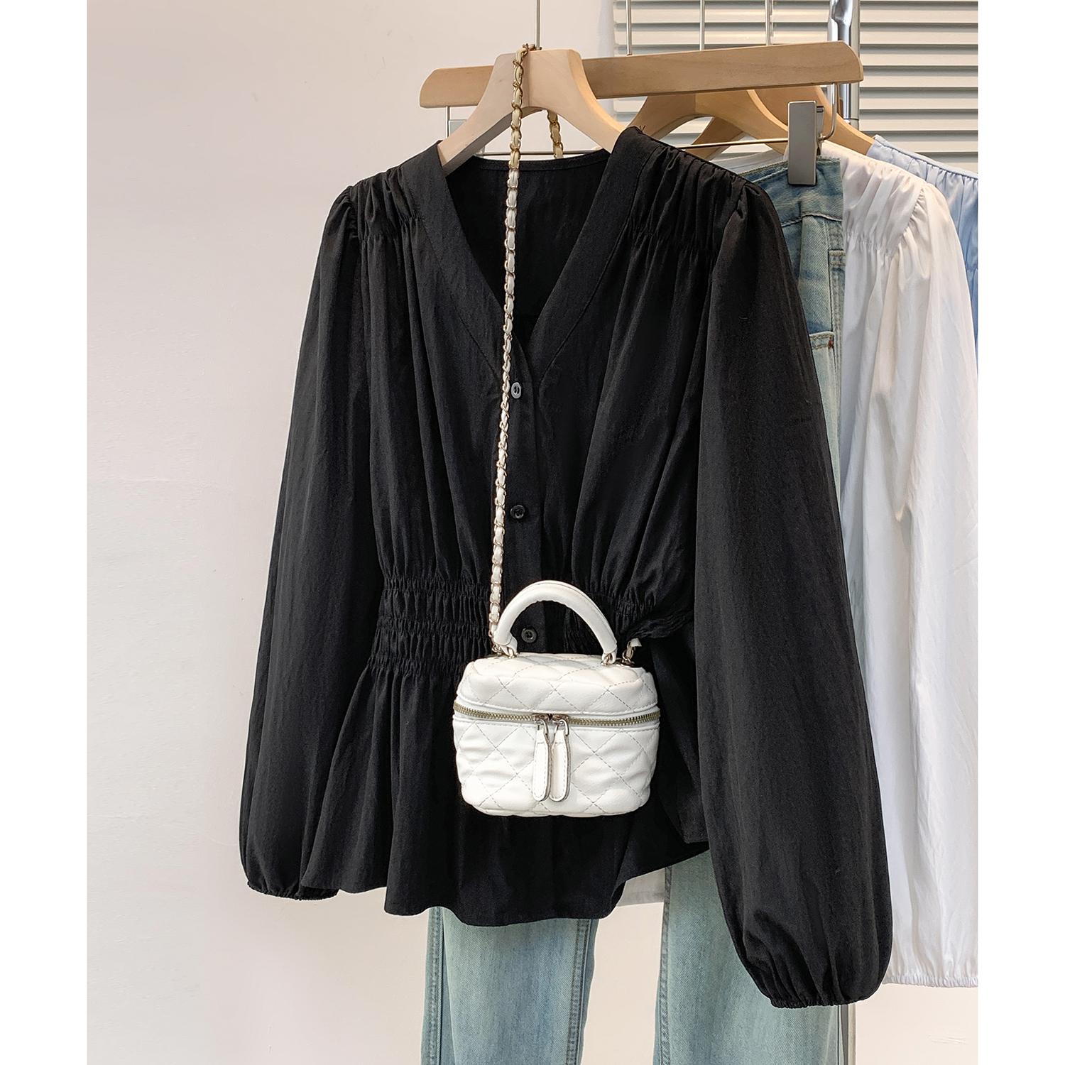 V-neck Long Sleeved Plus Size Shirt Loose Pleated Ruffle Oversized Tops Ladies Chic Elegant Solid Versatile Blouse XL чорний
V-neck Long Sleeved Plus Size Shirt Loose Pleated Ruffle Oversized Tops Ladies Chic Elegant Solid Versatile Blouse XL чорний