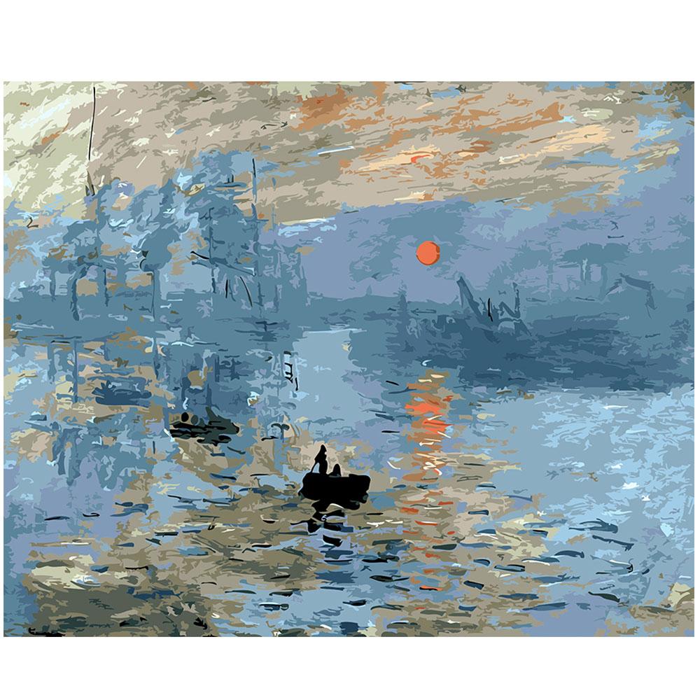 Картина маслом по номерам своими руками, декор для дома 40x50 см, безрамная, в стиле импрессионизма, восход солнца Моне
Картина маслом по номерам своими руками, декор для дома 40x50 см, безрамная, в стиле импрессионизма, восход солнца Моне