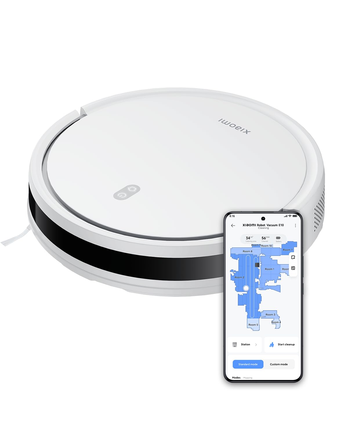 Xiaomi Robot Vacuum Cleaner E10 як для всмоктування, так і для вологого прибирання Долає етапи підтримує 3 потік води вистачає на 110 голос сумісний з Mi
Xiaomi Robot Vacuum Cleaner E10 як для всмоктування, так і для вологого прибирання Долає етапи підтримує 3 потік води вистачає на 110 голос сумісний з Mi