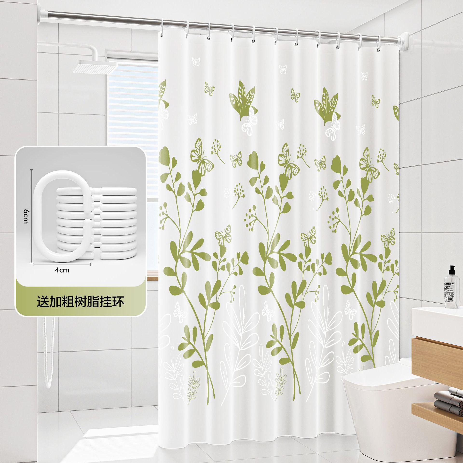 Shower Curtain Green Leave Printed Bathroom Curtains Water Resistant Modern Style With Hooks For Toilet Farmhouse Rustic W60H190(CM)-1 Pcs
Shower Curtain Green Leave Printed Bathroom Curtains Water Resistant Modern Style With Hooks For Toilet Farmhouse Rustic W60H190(CM)-1 Pcs