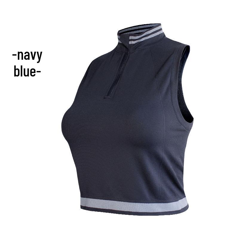 Женский спортивный топ без рукавов с высоким воротом на молнии до середины, бесшовный, влагоотводящий S
Женский спортивный топ без рукавов с высоким воротом на молнии до середины, бесшовный, влагоотводящий S