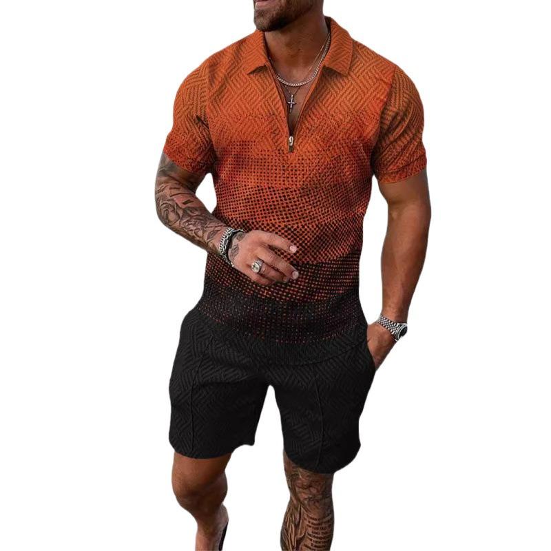 Men s Geometric Pattern Short Sleeve Polo Shorts Set Beach Outfit S
Men s Geometric Pattern Short Sleeve Polo Shorts Set Beach Outfit S