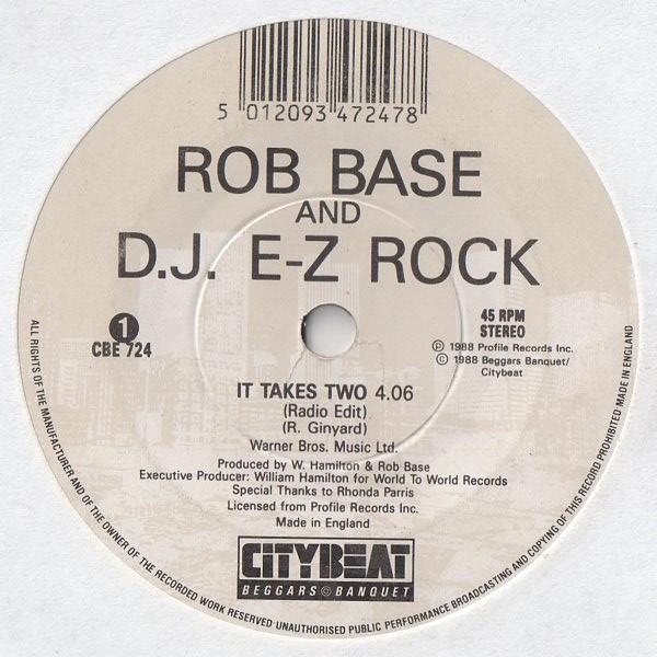 7inch Record ROB BASE & DJ E-Z ROCK - It Takes Two CBE724 City Beat 1988 UK Rap & Hip-Hop/R&B Used
7inch Record ROB BASE & DJ E-Z ROCK - It Takes Two CBE724 City Beat 1988 UK Rap & Hip-Hop/R&B Used