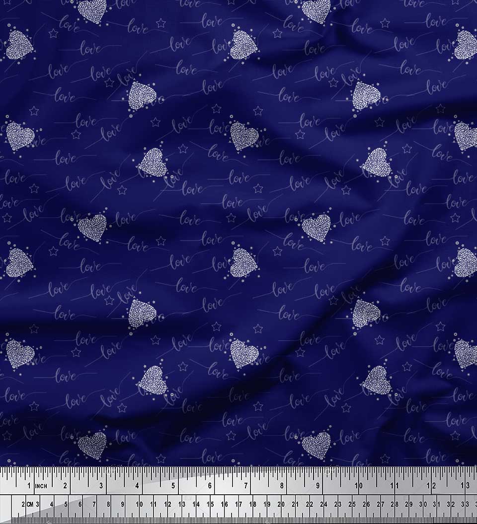 Тканина Soimoi Blue Japan Crepe Satin Heart & Love Text Print Швейна тканина метр 42 дюйма 42 Inch Wide - Poly Crepe синій
Тканина Soimoi Blue Japan Crepe Satin Heart & Love Text Print Швейна тканина метр 42 дюйма 42 Inch Wide - Poly Crepe синій