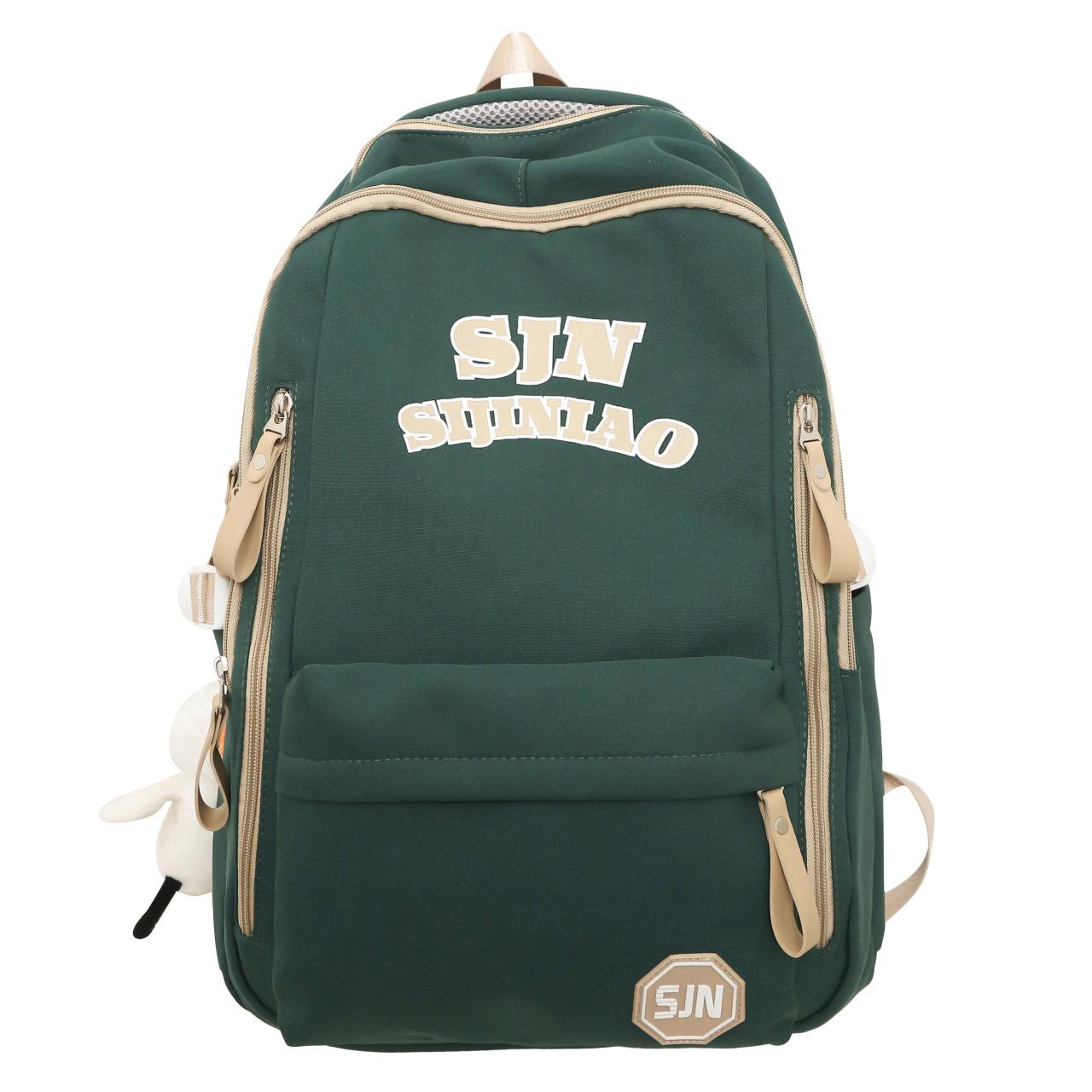 Жіночий рюкзак великої ємності, одноколірний студентський шкільний рюкзак, чоловічий комп’ютерний рюкзак Letter зелений
Жіночий рюкзак великої ємності, одноколірний студентський шкільний рюкзак, чоловічий комп’ютерний рюкзак Letter зелений