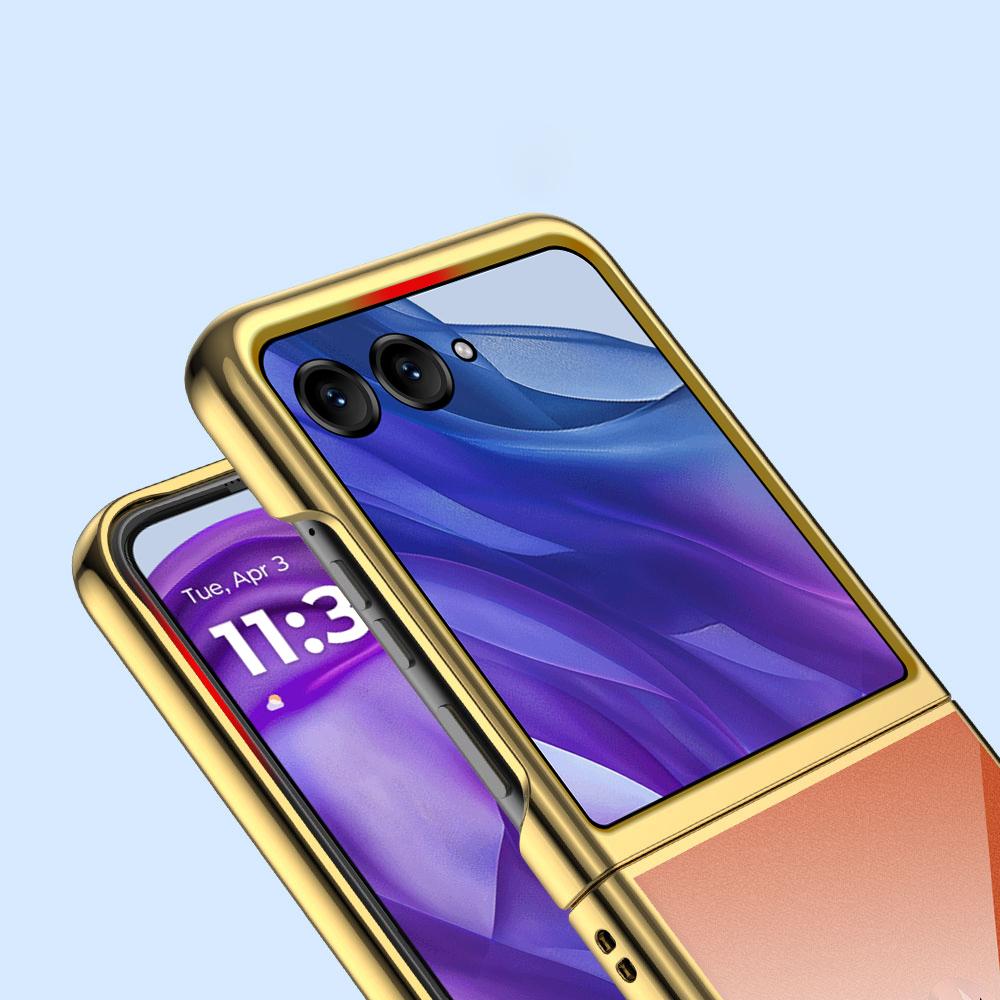 For Motorola Razr 50 Ultra 5G Case Electroplating Frame Clear PC Phone Cover Gold
For Motorola Razr 50 Ultra 5G Case Electroplating Frame Clear PC Phone Cover Gold