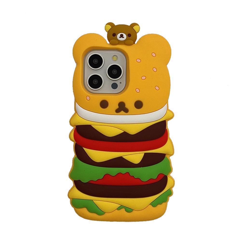 Cute 3D Cartoon Rilakkuma Hamburger Soft Silicone Case Shockproof Cover For iPhone 16 15 14 Plus 13 12 Pro Max For iPhone 11 жовтий
Cute 3D Cartoon Rilakkuma Hamburger Soft Silicone Case Shockproof Cover For iPhone 16 15 14 Plus 13 12 Pro Max For iPhone 11 жовтий