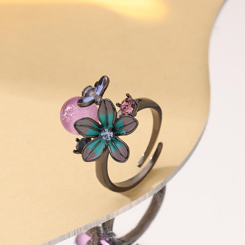 Niche personalized design gun black drip glaze flower adjustable opening ring men s and women s light luxury high-end jewelry Adjustable opening синий
Niche personalized design gun black drip glaze flower adjustable opening ring men s and women s light luxury high-end jewelry Adjustable opening синий