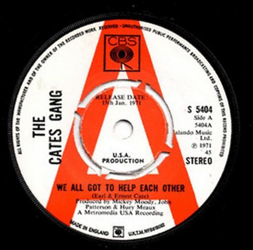 7inch Record CATES GANG We All Got To Help Each Other S5404PROMO CBS 1971 UK Pop Used
7inch Record CATES GANG We All Got To Help Each Other S5404PROMO CBS 1971 UK Pop Used