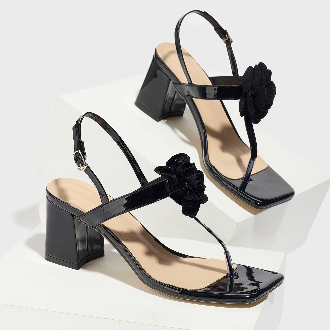 Sandalias De Mujer Fashion Sandals for Women Leather Black Flower Square Toe Chunky Heeled Shoes Elegant Party Tacones Size35-43 43 чорний
Sandalias De Mujer Fashion Sandals for Women Leather Black Flower Square Toe Chunky Heeled Shoes Elegant Party Tacones Size35-43 43 чорний