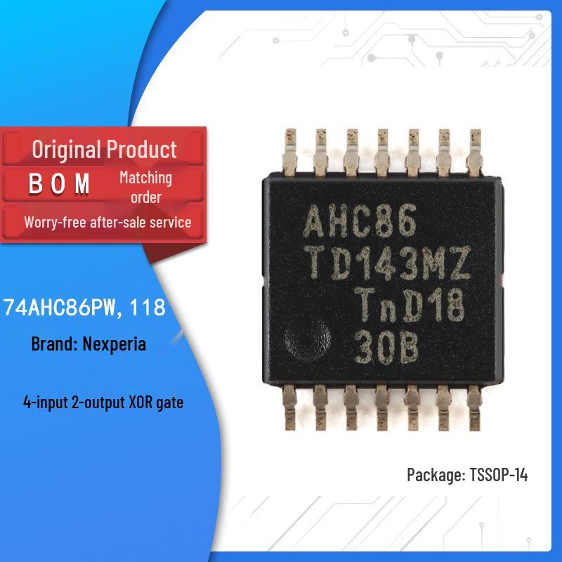 74AHC86PW,118 Quad 2-Input XOR Gate, TSSOP-14 Package
74AHC86PW,118 Quad 2-Input XOR Gate, TSSOP-14 Package
