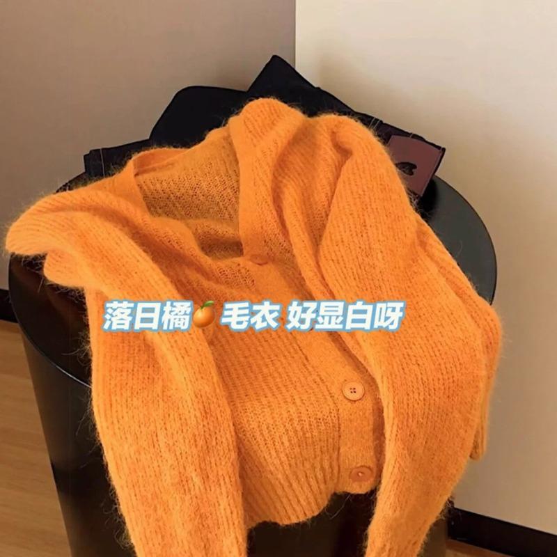 Lazy mohair soft waxy sweater women s autumn and winter loose and thin versatile super good-looking knitted cardigan top One Size закат оранжевого
Lazy mohair soft waxy sweater women s autumn and winter loose and thin versatile super good-looking knitted cardigan top One Size закат оранжевого