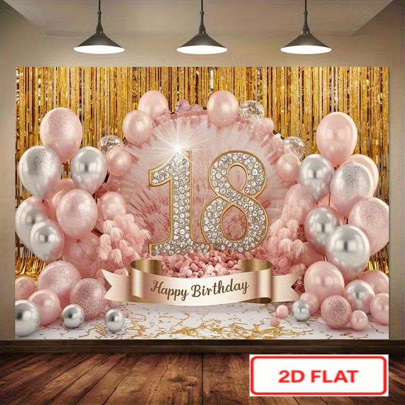 2D Flat Rose Gold Diamond 18th Birthday Party Photo Booth Background Cloth 47.2x31.5inch/120*80cm
2D Flat Rose Gold Diamond 18th Birthday Party Photo Booth Background Cloth 47.2x31.5inch/120*80cm