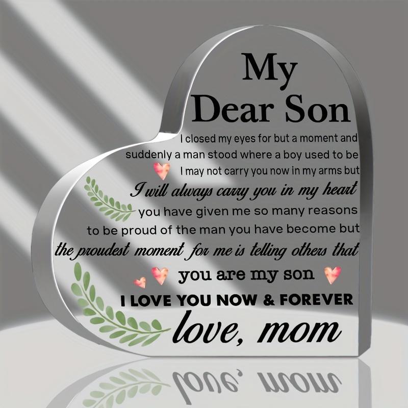 A Gift From My Mother To My Son, I Closed My Eyes Just To Decorate The Desk For A Moment, My Son s Acrylic Desk Sign, Home Office Desk Sign, Souvenir 10*10cm
A Gift From My Mother To My Son, I Closed My Eyes Just To Decorate The Desk For A Moment, My Son s Acrylic Desk Sign, Home Office Desk Sign, Souvenir 10*10cm