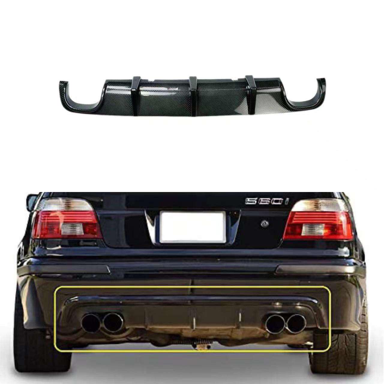 BMW 5 Series E39 Rear Lip and Dual Outlet Diffuser with Spoiler Unpainted
BMW 5 Series E39 Rear Lip and Dual Outlet Diffuser with Spoiler Unpainted