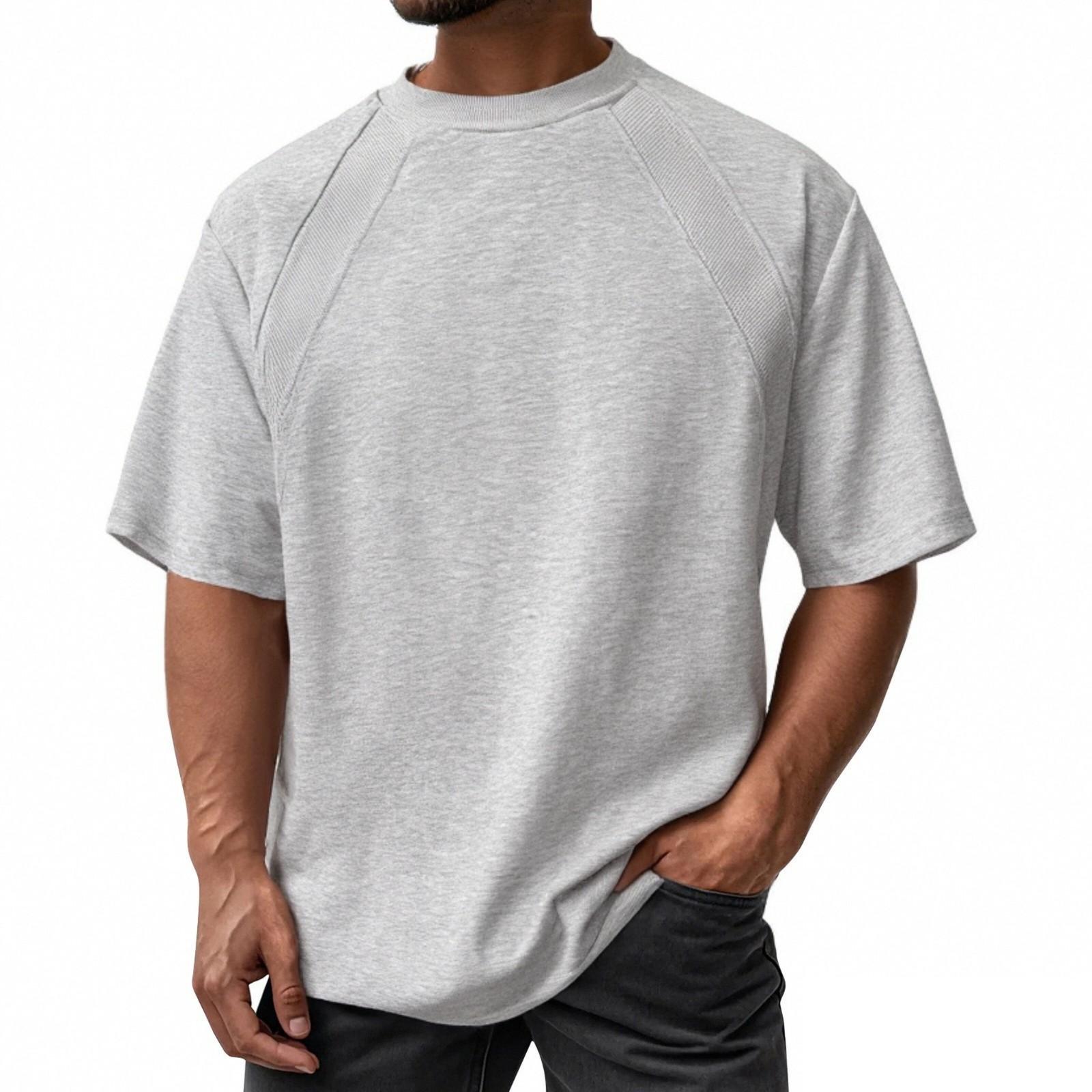 Мужская летняя однотонная футболка из ткани высокого качества, с коротким рукавом, объемный топ L
Мужская летняя однотонная футболка из ткани высокого качества, с коротким рукавом, объемный топ L